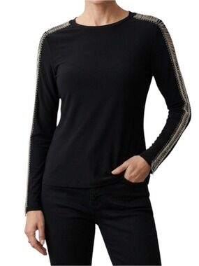 Joseph Ribkoff Blouse Top Black Size 10